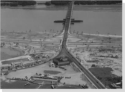 Aerial View of South End of Highway Bridge , 14th Street Underpass Looking Northeast, 1932. Hoover Field to the left, and Washington Airport bottom right, Arlington VA.  Photo: Library of Congress)